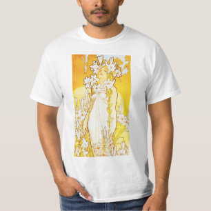 Alphonse Mucha Lily T-shirt