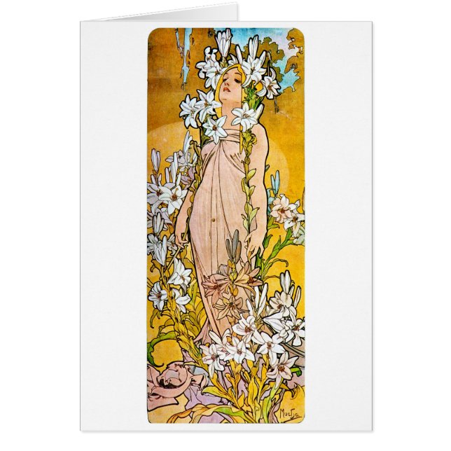 Alphonse Mucha - Lily - White Border (Front)