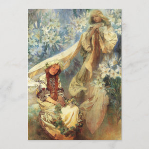 Alphonse Mucha Madonna of the Lilies Invitations