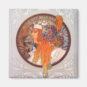 Alphonse Mucha Magnet