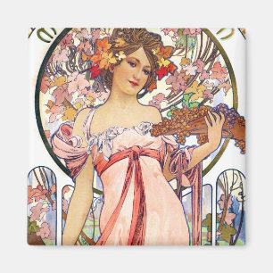Alphonse Mucha Magnet