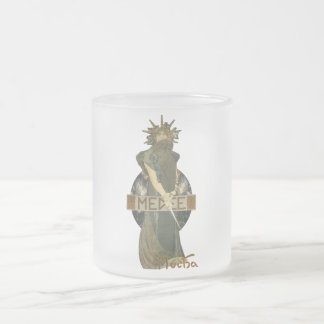 Alphonse Mucha Medee (1898) Frosted Glass Mug