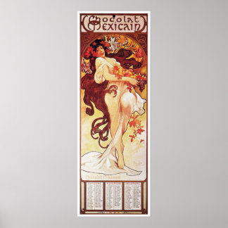 Alphonse Mucha, Mexican Chocolate 1896 Poster