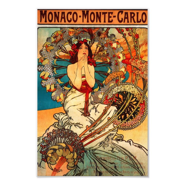 Alphonse Mucha Monte Carlo Print (Front)
