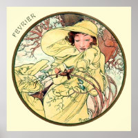 Alphonse Mucha Month Of February