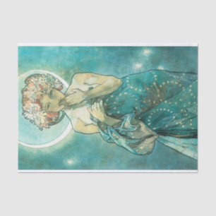 Alphonse Mucha Moonlight Clair De Lune Art Nouveau Tissue Paper