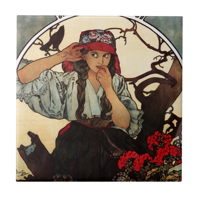 Alphonse Mucha Moravian Teachers Choir Tile (Front)