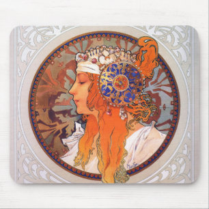 Alphonse Mucha Mouse Mat