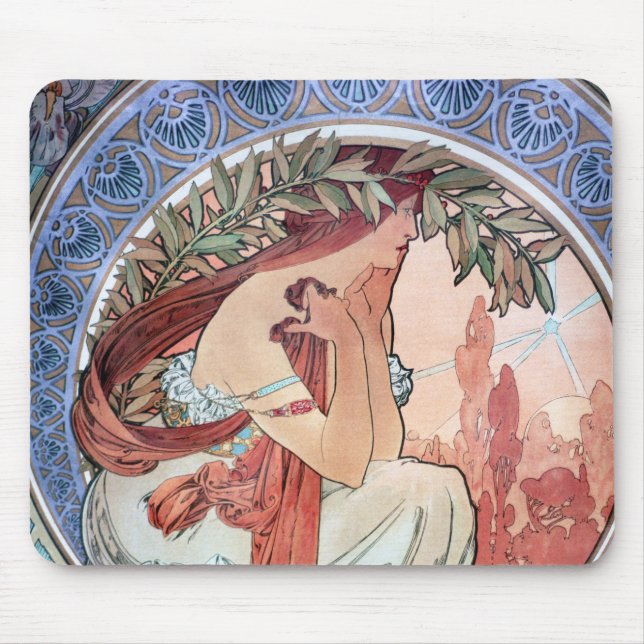 Alphonse Mucha Mouse Mat (Front)
