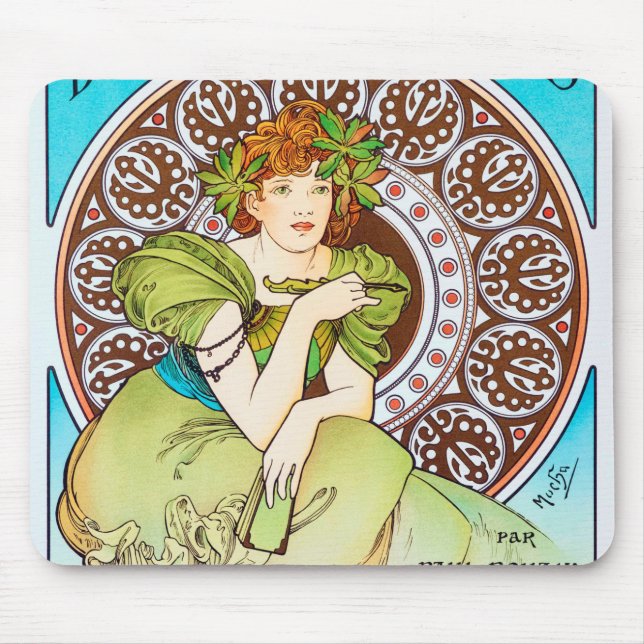 Alphonse Mucha Mouse Mat (Front)