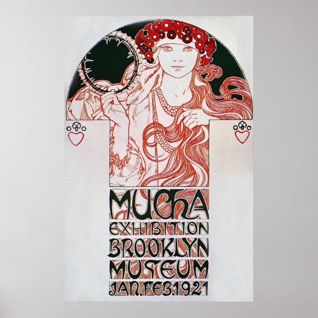 Alphonse Mucha. Mucha Exhibition, 1921 Poster (Front)