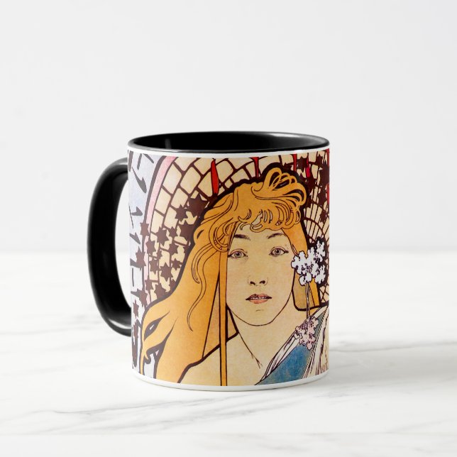 Alphonse Mucha Mug (Front Left)