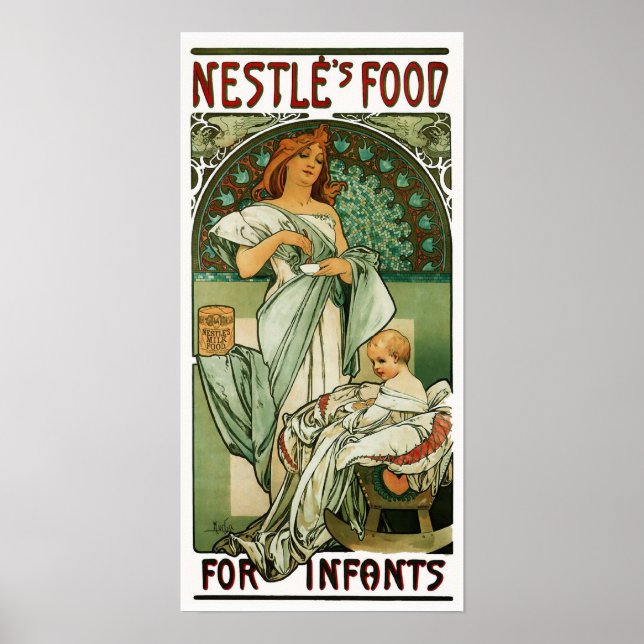 Alphonse Mucha Nestle's Food for Infants Poster (Front)