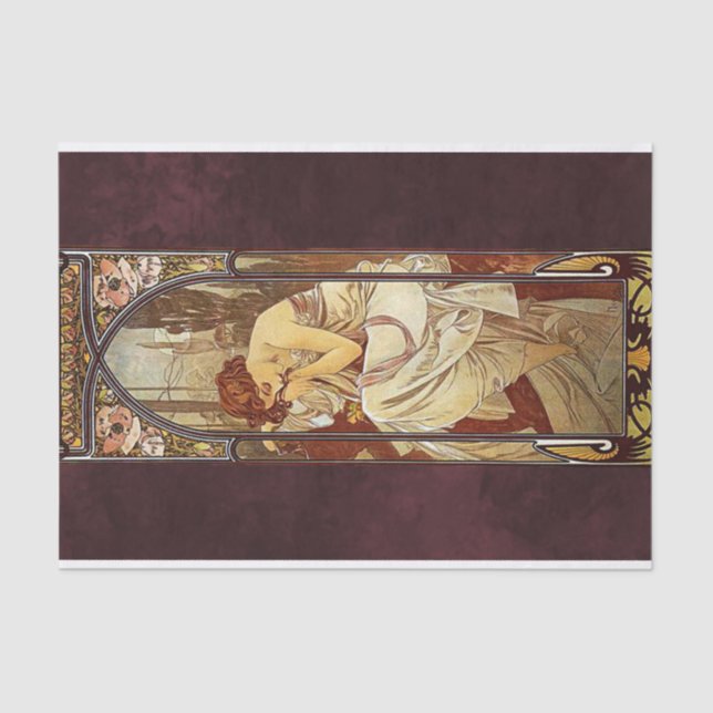 Alphonse Mucha, Night's Rest Tissue Paper (Front)