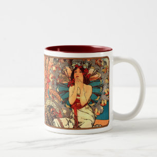 Alphonse Mucha Nouveau Pretty Lady Coffee Mug