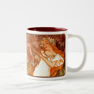 Alphonse Mucha Nouveau Spring Lady Coffee Cup Mug