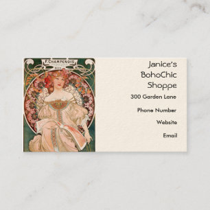 Alphonse Mucha Painting Business Card