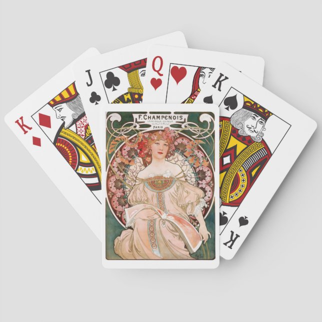 Alphonse Mucha Painting Playing Cards (Back)