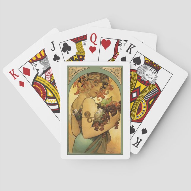 Alphonse Mucha Painting Playing Cards (Back)