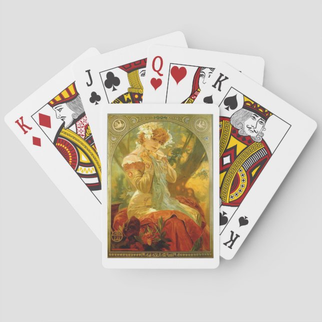 Alphonse Mucha Painting Playing Cards (Back)