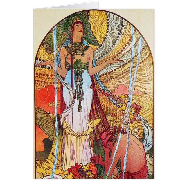 Alphonse Mucha Peacock art (Front)