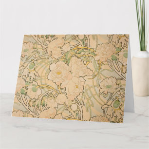 Alphonse Mucha - Peonies Card