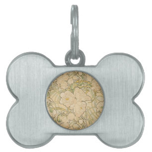 Alphonse Mucha Peonies Peony Roses Fawn 1897 Pet Tag