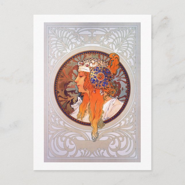 Alphonse Mucha Postcard (Front)