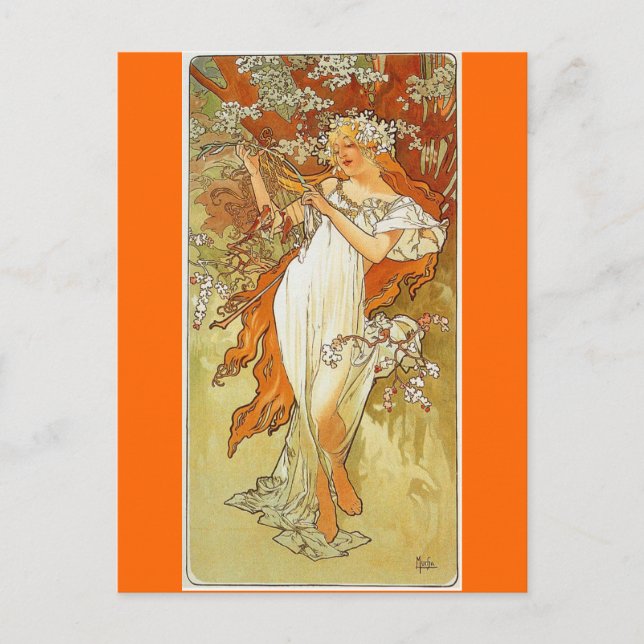 Alphonse Mucha Postcard (Front)