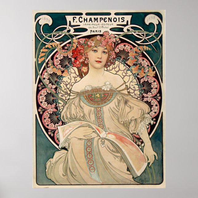 Alphonse Mucha Poster (Front)