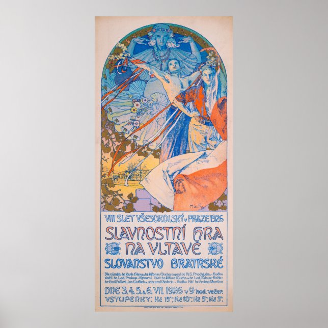 Alphonse Mucha Poster for Sokol Festival (1926) (Front)