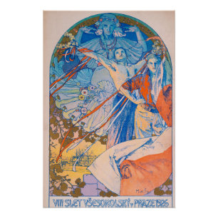 Alphonse Mucha Poster for Sokol Festival (1926)