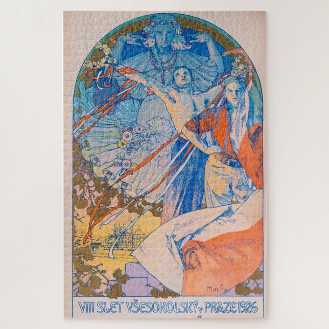 Alphonse Mucha Poster for Sokol Festival (1926) Jigsaw Puzzle (Vertical)