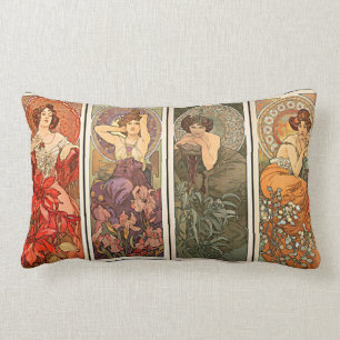 Alphonse Mucha Precious Stones Cushions