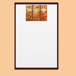 Alphonse Mucha precious stones  Stationery