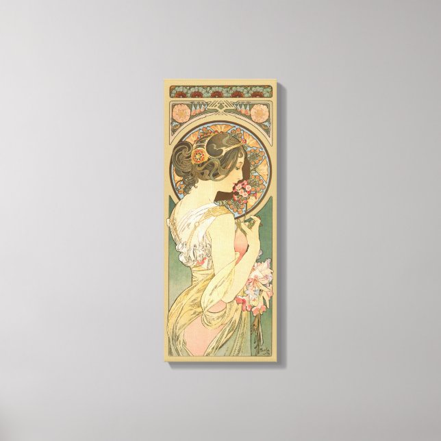 Alphonse Mucha Primrose CC0640 Canvas Print (Front)