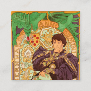 Alphonse Mucha Prince and Dragon Enclosure Card