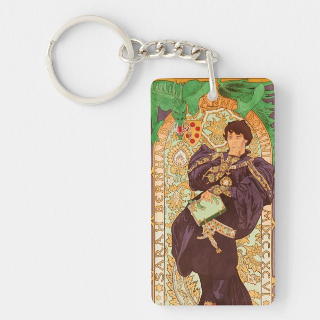 Alphonse Mucha Prince and Dragon Key Ring (Front)