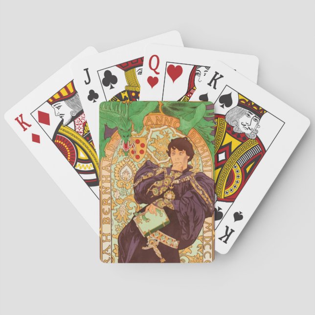 Alphonse Mucha Prince and Dragon Playing Cards (Back)