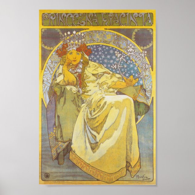 Alphonse Mucha - Princess Hyacint Print (Front)