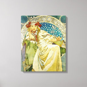 Alphonse Mucha Princess Hyacinth Art Nouveau Canvas Print