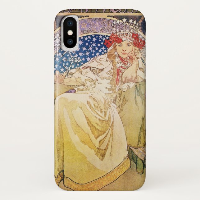 Alphonse Mucha Princess Hyacinth Art Nouveau Case-Mate iPhone Case (Back)