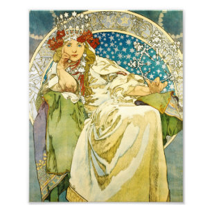 Alphonse Mucha Princess Hyacinth Art Nouveau Photo Print