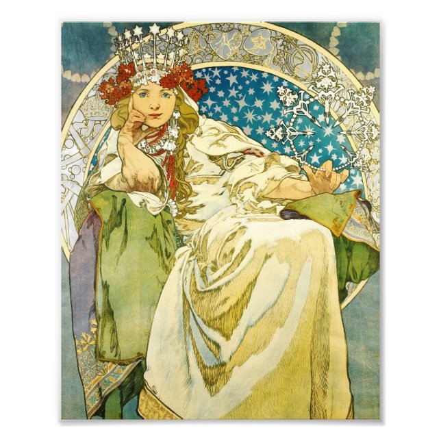 Alphonse Mucha Princess Hyacinth Art Nouveau Photo Print (Front)