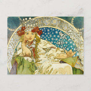 Alphonse Mucha Princess Hyacinth Art Nouveau Postcard