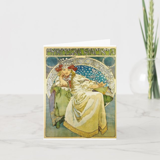 Alphonse Mucha Princess Hyacinth Card (Front)
