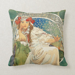 Alphonse Mucha Princess Hyacinth Pillow