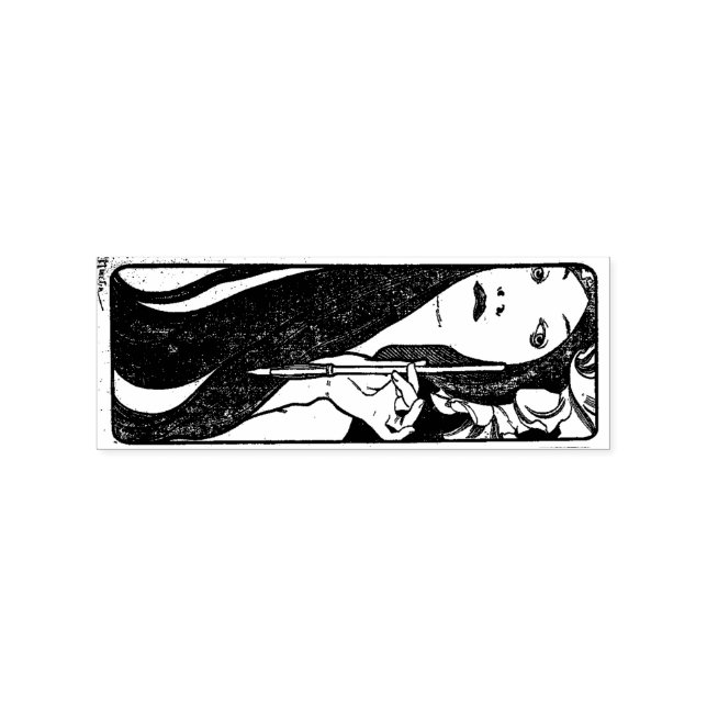 Alphonse Mucha Rubber Stamp (Imprint)