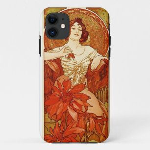 Alphonse Mucha Ruby design Phone Case