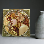 Alphonse Mucha Sarah Bernhardt Art Nouveau Ceramic Tile<br><div class="desc">Welcome to CreaTile! Here you will find handmade tile designs that I have personally crafted and vintage ceramic and porcelain clay tiles, whether stained or natural. I love to design tile and ceramic products, hoping to give you a way to transform your home into something you enjoy visiting again and...</div>